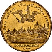 Germany 8 Ducat 1721 PGN KM# 287 Nürnberg / Free Imperial City / Trade Coinage coin reverse