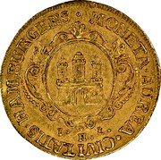Germany Ducat 1734 IHL KM# 342 Hamburg / Free City / Trade Coinage coin obverse Germany Ducat 1734 IHL KM# 342 Hamburg / Free City / Trade Coinage coin obverse