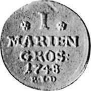 Germany Mariengroschen (1/36 Thaler) 1748 BID KM# 202 Principality / Regular Coinage coin reverse