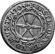 Germany Mattier (1/2 Mariengroschen) 1704 HLO KM# 188 Osnabrück / Bishopric / Regular Coinage coin obverse Germany Mattier (1/2 Mariengroschen) 1704 HLO KM# 188 Osnabrück / Bishopric / Regular Coinage coin obverse