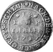 Germany 1/18 Thaler 1719 KM# 45 Henneberg-Ilmenau / Succession to Saxe-Hildburghausen coin reverse