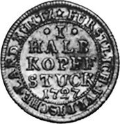 Germany 1/2 Kopfstuck (10 Kreuzer) 1727 KM# 64 Fulda / Abbey / Regular Coinage coin reverse Germany 1/2 Kopfstuck (10 Kreuzer) 1727 KM# 64 Fulda / Abbey / Regular Coinage coin reverse