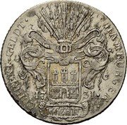 Germany 16 Schilling (Mark) 1731 KM# 382 Hamburg / Free City / Regular Coinage coin reverse