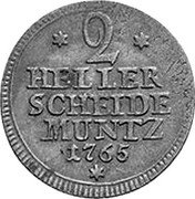 Germany 2 Heller 1765 KM# 472 Landgraviate / Regular Coinage coin reverse