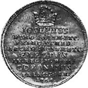 Germany 3/4 Ducat 1764 KM# 236 Frankfurt am Main / Free City / Trade Coinage coin obverse Germany 3/4 Ducat 1764 KM# 236 Frankfurt am Main / Free City / Trade Coinage coin obverse
