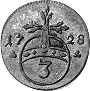 Germany 3 Pfenning (Dreier) 1728 KM# 77 Goslar / Free City / Regular Coinage coin reverse