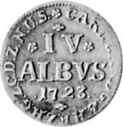 Germany 4 Albus (1/8 Thaler) 1723 KM# 385 Landgraviate / Regular Coinage coin reverse
