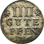 Germany 4 Pfenning (Gute) 1716 KM# 87 Goslar / Free City / Regular Coinage coin reverse