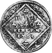 Germany 5 Kreuzer 1765 KM# 130 Fulda / Bishopric / Regular Coinage coin reverse