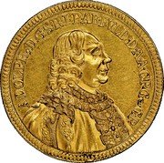 Germany 8 Ducat 1729 KM# 75 Fulda / Abbey / Trade Coinage coin obverse