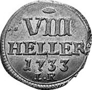 Germany 8 Heller (1/48 Thaler) 1733 LR KM# 416 Landgraviate / Regular Coinage coin reverse Germany 8 Heller (1/48 Thaler) 1733 LR KM# 416 Landgraviate / Regular Coinage coin reverse
