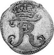 Germany 8 Heller (2/3 Albus) 1737 F larger than R in monogram KM# 423.1 Landgraviate / Regular Coinage coin obverse Germany 8 Heller (2/3 Albus) 1737 F larger than R in monogram KM# 423.1 Landgraviate / Regular Coinage coin obverse