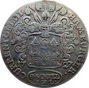 Germany 8 Schilling (1/2 Mark) 1727 IHL KM# 367 Hamburg / Free City / Regular Coinage coin reverse Germany 8 Schilling (1/2 Mark) 1727 IHL KM# 367 Hamburg / Free City / Regular Coinage coin reverse