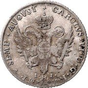 Germany 8 Schilling (1/2 Mark) 1738 IHL KM# 392 Hamburg / Free City / Regular Coinage coin obverse