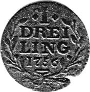 Germany Dreiling (3 Pfennig) 1756 IHL KM# 361 Hamburg / Free City / Regular Coinage coin reverse Germany Dreiling (3 Pfennig) 1756 IHL KM# 361 Hamburg / Free City / Regular Coinage coin reverse