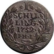 Germany Schilling (12 Pfennig) 1752 IHL KM# 354 Hamburg / Free City / Regular Coinage coin reverse Germany Schilling (12 Pfennig) 1752 IHL KM# 354 Hamburg / Free City / Regular Coinage coin reverse