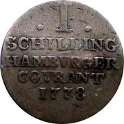 Germany Schilling (12 Pfennig) 1778 OHK KM# 456 Hamburg / Free City / Regular Coinage coin reverse Germany Schilling (12 Pfennig) 1778 OHK KM# 456 Hamburg / Free City / Regular Coinage coin reverse