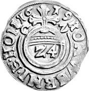 Germany 1/24 Thaler (Groschen) 1619 CZ KM# 18 Stolberg-Stolberg / Countship / Regular Coinage coin reverse Germany 1/24 Thaler (Groschen) 1619 CZ KM# 18 Stolberg-Stolberg / Countship / Regular Coinage coin reverse