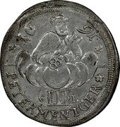 Germany 3 Petermenger (3 Albus) 1691 KM# 176 Trier / Archbishopric / Regular Coinage coin reverse
