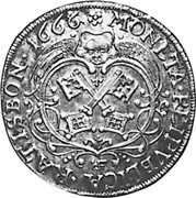 Germany 1/2 Thaler 1666/5 HF KM# 178 Regensburg / Free City / Regular Coinage coin obverse
