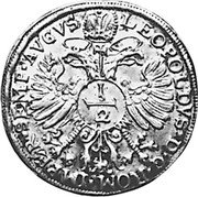 Germany 1/2 Thaler 1666/5 HF KM# 178 Regensburg / Free City / Regular Coinage coin reverse