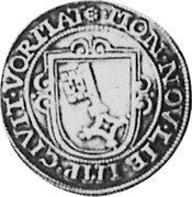 Germany Dicken (Teston) 1615 KM# 37 Free Imperial City coin obverse Germany Dicken (Teston) 1615 KM# 37 Free Imperial City coin obverse