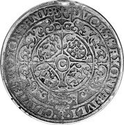 Germany 40 Groschen (Doppelguldenthaler) KM# 69 Saxe-Old-Gotha / Duchy / Regular Coinage coin reverse