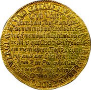 Germany 8 Ducat 1670 KM# 30 Saxe-New-Gotha / Duchy / Trade Coinage coin reverse
