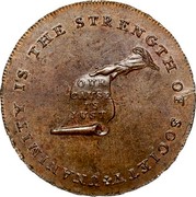 USA Cent 1793 KM# Tn70.4 Kentucky Tokens * UNANIMITY IS THE STRENGTH OF SOCIETY OUR CAUSE IS JUST coin obverse USA Cent 1793 KM# Tn70.4 Kentucky Tokens * UNANIMITY IS THE STRENGTH OF SOCIETY OUR CAUSE IS JUST coin obverse