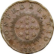 USA Confederatio 1786 KM# EA24 Immune Columbia ∙ CONFEDERATIO ∙ coin reverse USA Confederatio 1786 KM# EA24 Immune Columbia ∙ CONFEDERATIO ∙ coin reverse