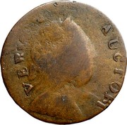 USA Copper 1785 KM# 1 Vermont Coppers VERMONT AUCTORI coin obverse USA Copper 1785 KM# 1 Vermont Coppers VERMONT AUCTORI coin obverse