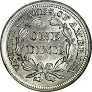 USA One Dime Seated Liberty 1841 KM# 63.2 UNITED STATES OF AMERICA ONE DIME coin reverse USA One Dime Seated Liberty 1841 KM# 63.2 UNITED STATES OF AMERICA ONE DIME coin reverse