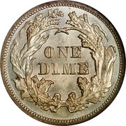 USA One Dime Seated Liberty 1876 Type 1 rev KM# A92 ONE DIME coin reverse USA One Dime Seated Liberty 1876 Type 1 rev KM# A92 ONE DIME coin reverse