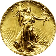 USA Twenty Dollars St. Gaudens Double Eagle - High relief lettered edge 1907 MCMVII extremely high relief, lettered edge KM# Pn1874 LIBERTY MCMVII coin obverse USA Twenty Dollars St. Gaudens Double Eagle - High relief lettered edge 1907 MCMVII extremely high relief, lettered edge KM# Pn1874 LIBERTY MCMVII coin obverse