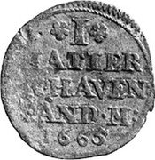 Germany Mattier (4 Pfennig) 1665 KM# 17 Schaumburg-Hessen / Countship / Standard Coinage coin reverse Germany Mattier (4 Pfennig) 1665 KM# 17 Schaumburg-Hessen / Countship / Standard Coinage coin reverse