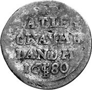 Germany Mattier (4 Pfennig) 1680 IGB KM# 30 Schaumburg-Hessen / Countship / Standard Coinage coin reverse Germany Mattier (4 Pfennig) 1680 IGB KM# 30 Schaumburg-Hessen / Countship / Standard Coinage coin reverse