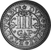 Germany 3 Pfennig (Dreier) ND KM# 1 Minden / Bishopric / Standard Coinage coin reverse