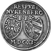 Germany 30 Kreuzer (1/2 Reichsgulden) 1611 MDCXI KM# 7 Nürnberg / Free Imperial City / Regular Coinage coin obverse