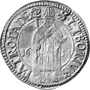 Germany 1/14 Thaler (2 Fürstengroschen) 1656 KM# 81 Paderborn / Bishopric / Regular Coinage coin reverse