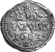 Germany 105 Mattier (1/2 Mariengroschen) Ernst August I 1663 KM# 105 coin reverse Germany 105 Mattier (1/2 Mariengroschen) Ernst August I 1663 KM# 105 coin reverse