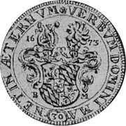 Germany 30 Kreuzer (1/2 Gulden) 1673 BM KM# 26 Pfalz-Veldenz / Palatine Countship / Regular Coinage coin reverse