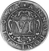 Germany 4 Pfennig 1676 KM# 134 Paderborn / Bishopric / Regular Coinage coin reverse