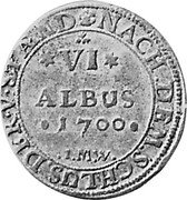 Germany 6 Albus 1700 IMW KM# 146 Pfalz / Electorate / Regular Coinage coin reverse
