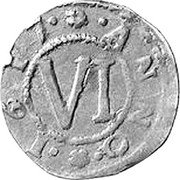 Germany 6 Pfennig 1617 (cc) KM# 306 Paderborn / Cathedral Chapter / Regular Coinage coin reverse