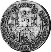 Germany 1/2 Reichsort (1/8 Thaler) 1666 AS KM# 70 Hannover / Provincial City / Regular Coinage coin obverse Germany 1/2 Reichsort (1/8 Thaler) 1666 AS KM# 70 Hannover / Provincial City / Regular Coinage coin obverse