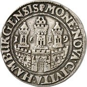 Germany 16 Schilling (1/2 Thaler) 1619 (h) KM# 98 Hamburg / Free City / Regular Coinage coin reverse
