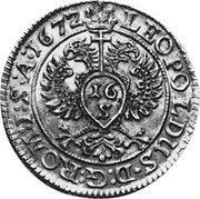 Germany 16 Schilling (Mark) 1672 (k) KM# 252 Hamburg / Free City / Regular Coinage coin reverse
