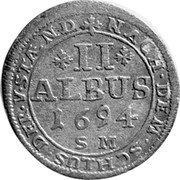 Germany 2 Albus (Batzen) 1694 SM KM# 98 Hanau-Lichtenberg / Countship / Regular Coinage coin reverse