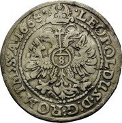 Germany 8 Schilling (1/2 Mark) 1668 (k) KM# 232 Hamburg / Free City / Regular Coinage coin reverse