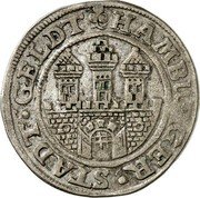 Germany 8 Schilling (1/2 Mark) 1669 (k) KM# 243 Hamburg / Free City / Regular Coinage coin obverse